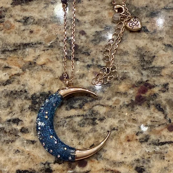 Betsey Johnson Celestial Moon Pendant Necklace - Picture 2 of 5